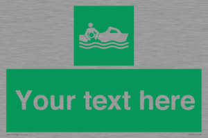 Custom sign safe condition Rescue boat